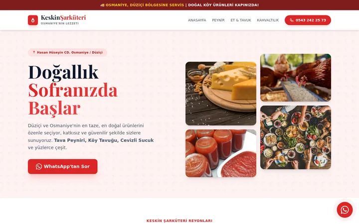 Keskin Şarküteri ana sayfası (keskinsarkuteri.com.tr)